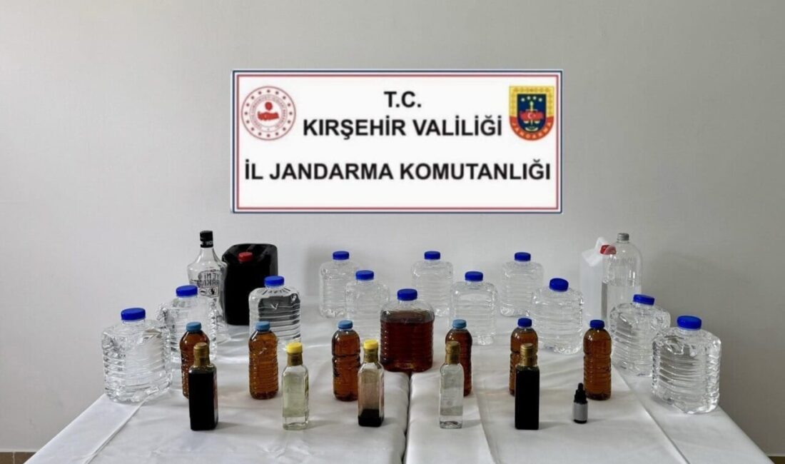Kırşehir’de Jandarma ekipleri tarafından gerçekleştirilen operasyonda kaçak 50 litre etil