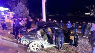 Malatya’da meydana gelen bir trafik kazasında sürücü, aracın kontrolünü kaybederek