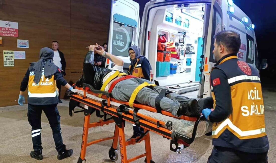 Bursa’nın İnegöl ilçesinde bir otomobil, kontrolünü kaybederek yaya geçidinden geçmeye