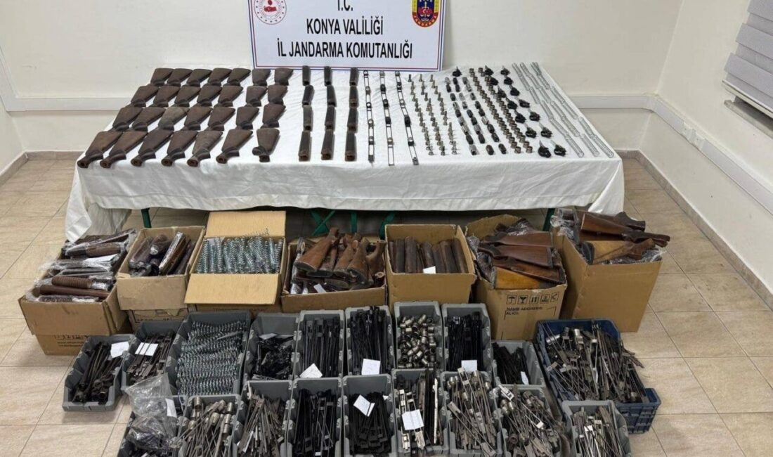 Konya’da jandarma ekipleri tarafından ocak ayında gerçekleştirilen 7 farklı silah