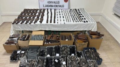 Konya’da jandarma ekipleri tarafından ocak ayında gerçekleştirilen 7 farklı silah