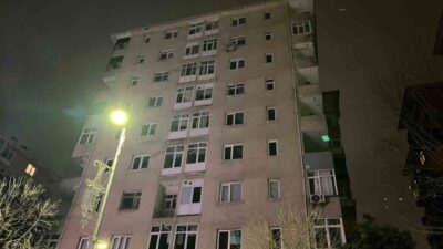 İstanbul’un Küçükçekmece ilçesinde bir sitede bulunan 10 katlı bir binanın