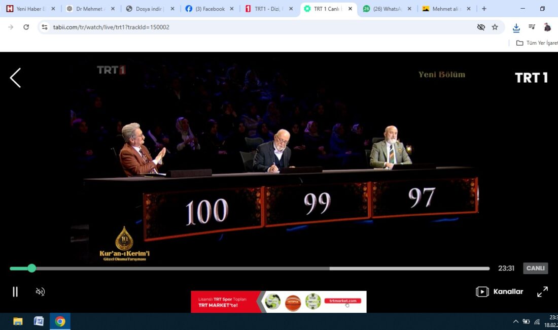 Ramazan ayı boyunca TRT 1 ekranlarında yayınlanan Kur'an-ı Kerim'i Güzel