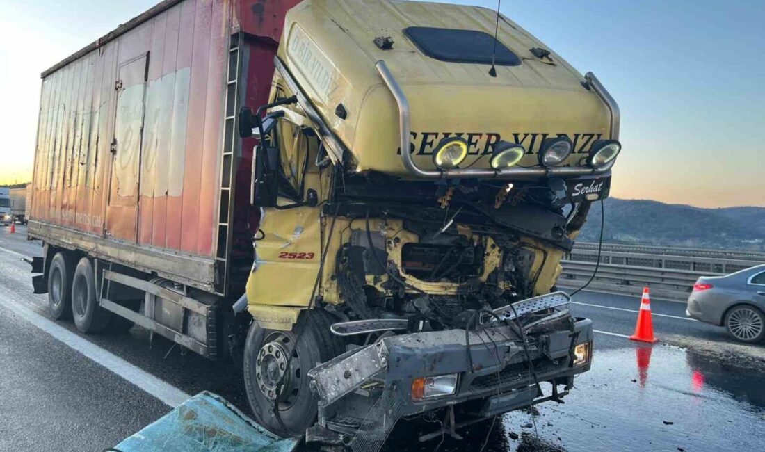 Kuzey Marmara Otoyolu üzerinde meydana gelen bir kaza, sabah saatlerinde