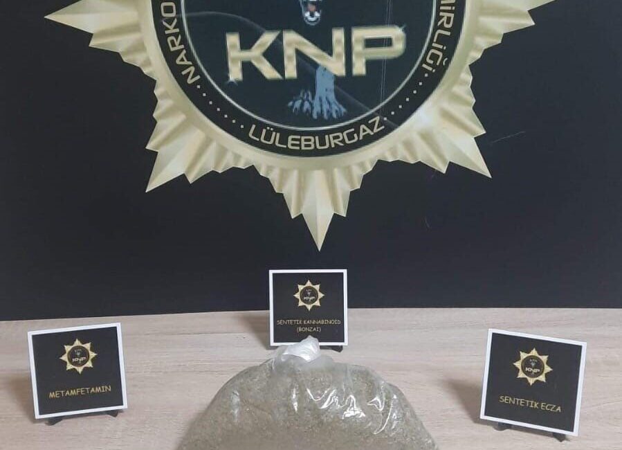 Kırklareli’nin Lüleburgaz ilçesinde yapılan operasyonda ele geçirilen uyuşturucuyla ilgili 4