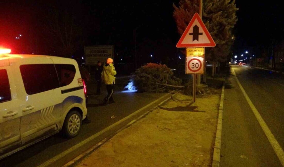 Malatya’da gece yarısı etkili olan şiddetli fırtına, sağanak yağışla birleşerek