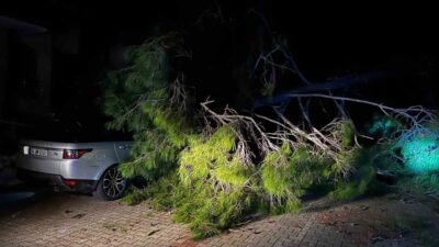Muğla’nın Marmaris ilçesinde meydana gelen şiddetli fırtına yaşamı olumsuz etkiledi.