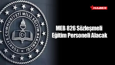 Milli Eğitim Bakanlığı, Milli Eğitim Akademisi bünyesinde görevlendirilmek üzere 826