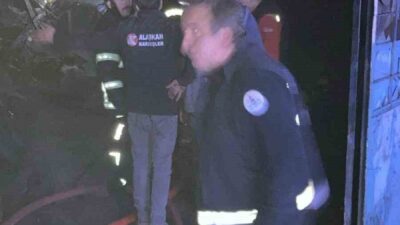 Nevşehir ilinde bir oto döşeme dükkanında meydana gelen yangın, itfaiye