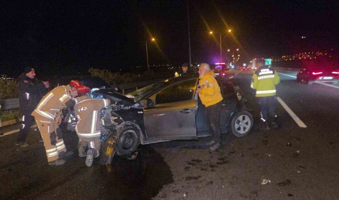 Gebze-Orhangazi-İzmir Otoyolu Orhangazi Kavşağı yakınlarında meydana gelen zincirleme trafik kazasında