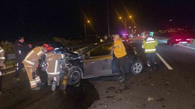 Gebze-Orhangazi-İzmir Otoyolu Orhangazi Kavşağı yakınlarında meydana gelen zincirleme trafik kazasında