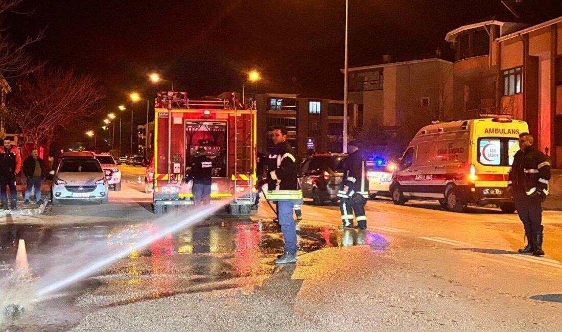 Erzincan’da gece saatlerinde meydana gelen trafik kazasında bir otomobil ile
