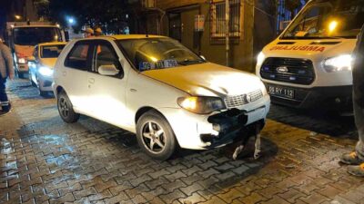 Aydın’ın Efeler ilçesinde bir motosiklet sürücüsü, bir otomobil ile çarpışması