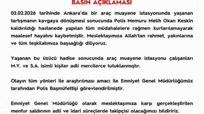 Ankara’da bir araç muayene istasyonunda meydana gelen kavgada polis memuru