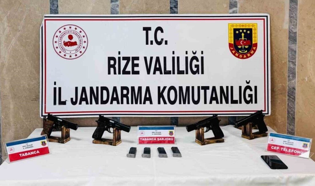 Rize İl Jandarma Komutanlığı ekipleri, “6136 Sayılı Kanuna Muhalefet” suçlarına