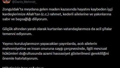RTÜK Başkanı Mehmet Daniş, Zonguldak’taki maden kazasında hayatını kaybeden ve