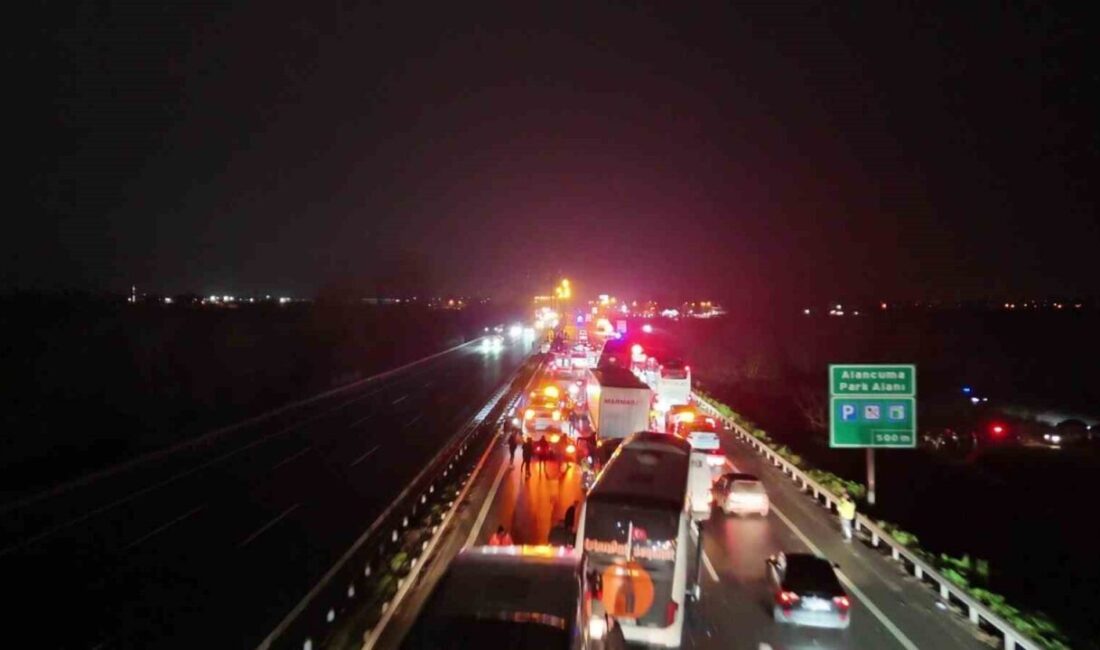 Sakarya’daki Anadolu Otoyolu geçişinde meydana gelen zincirleme trafik kazasında 16