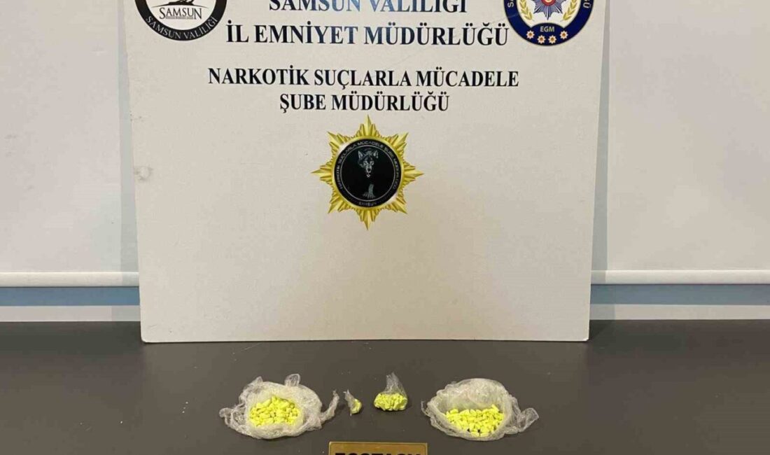 Samsun’da, Narkotik ekipleri tarafından gerçekleştirilen bir operasyonda, bir ikamette yapılan