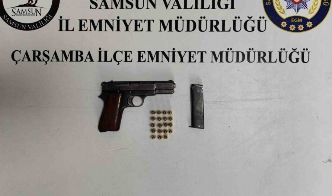 Samsun’un Salıpazarı ilçesinde silahla yaralama vakasına karışan şüphelinin Çarşamba ilçesinde
