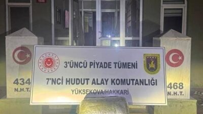 Hakkâri’de güvenlik güçleri tarafından sınır hattında yürütülen operasyonlarda 842 gram