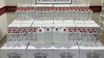 Sinop’ta polis ekipleri tarafından düzenlenen operasyonda 1080 litre etil alkol