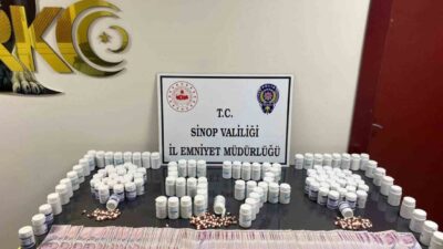 Sinop’ta Narkotik ekipleri tarafından gerçekleştirilen operasyonda 6.245 adet sentetik uyuşturucu