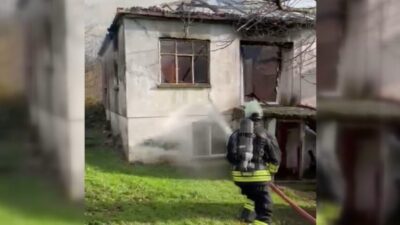 Sinop’un Melikşah köyünde bir evde meydana gelen yangın büyük bir