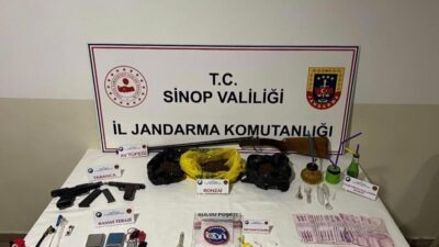 Sinop ilinde jandarma ekipleri tarafından düzenlenen operasyonda büyük miktarda uyuşturucu