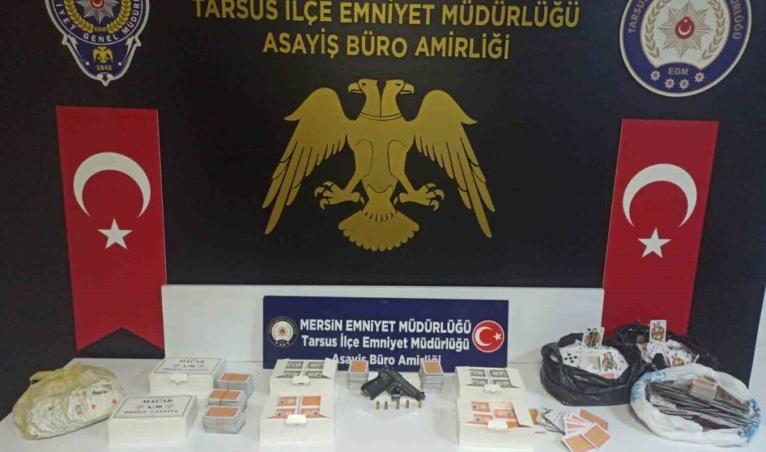 Tarsus ilçesinde kumar operasyonu düzenlendi, 6 kişiye işlem yapıldı. Tarsus