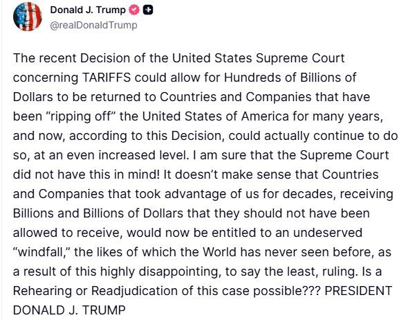 ABD Başkanı Donald Trump, ABD Yüksek Mahkemesi tarafından iptal edilen