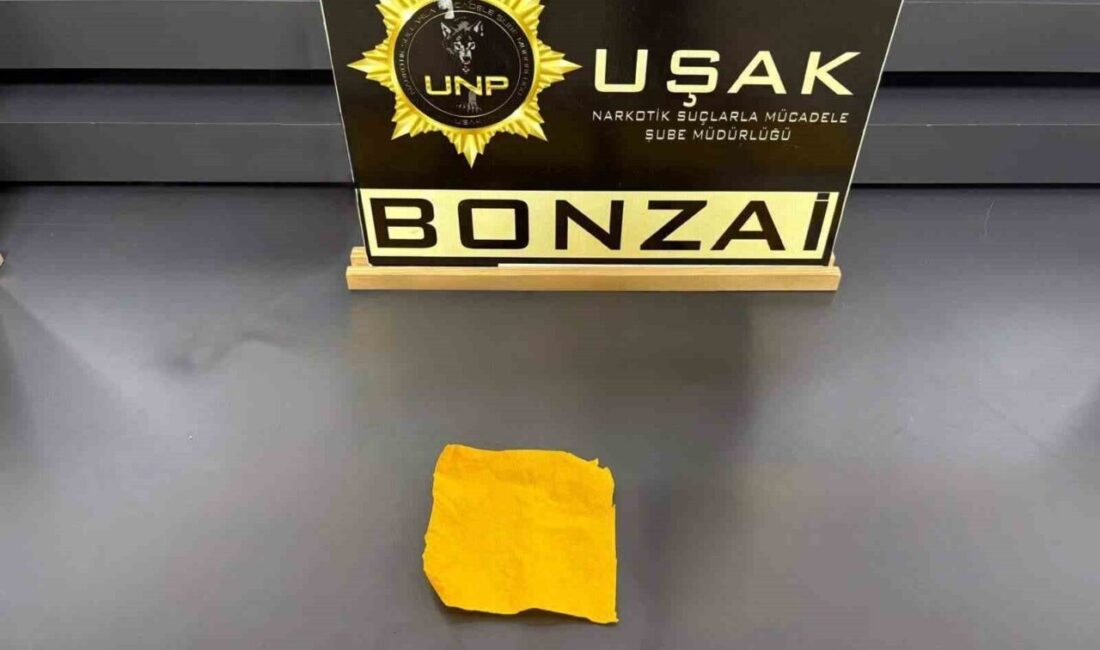 Uşak’ta Narkotik Suçlarla Mücadele Şube Müdürlüğü ekipleri, “Uyuşturucu Madde Ticareti”