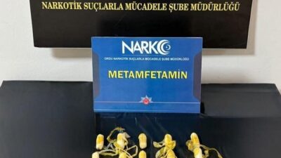 Ordu’da polis ekipleri, yurtdışından midesinde uyuşturucu madde ile Türkiye’ye giriş