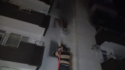 Alanya ilçesinde bulunan 5 katlı bir apartmanın 3. katında meydana