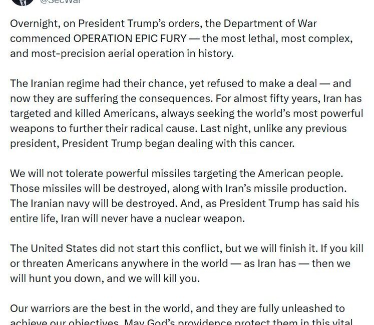 ABD Savunma Bakanı Pete Hegseth, İran ile yaşanan çatışmanın ABD