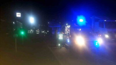 Merzifon ilçesinde meydana gelen trafik kazasında yolcu otobüsü ile tırın