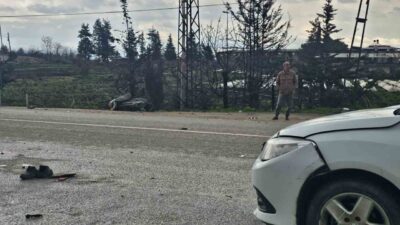 Hatay’da meydana gelen trafik kazasında, motosikletle çarpışan otomobilin sürücüsü İsmet
