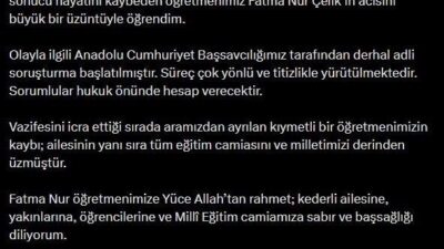Adalet Bakanı Akın Gürlek, Çekmeköy ilçesindeki bir lisede meydana gelen
