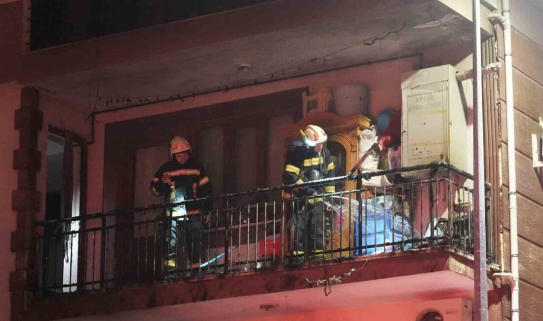 Denizli’de bulunan bir apartmanın 3. katındaki bir kombiden çıkan yangın,