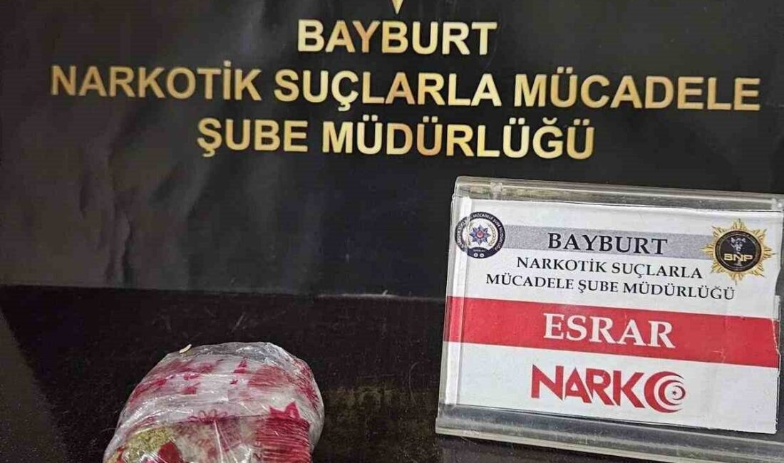 Bayburt’ta narkotik ekipleri tarafından gerçekleştirilen operasyonlarda esrar, metamfetamin ve bonzai