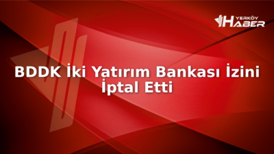 BDDK'nın iki yatırım bankasının kuruluş iznini iptali sektörde şok etkisi