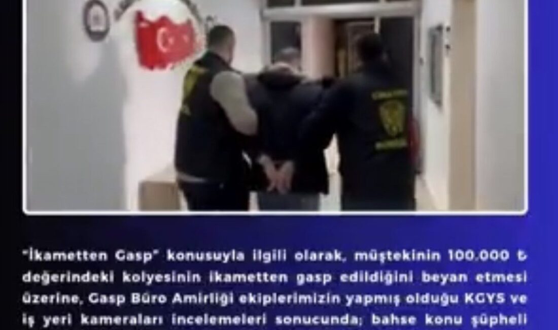Bingöl ilinde, bir evden kolye çalma suçundan aranan şüpheli nihayet