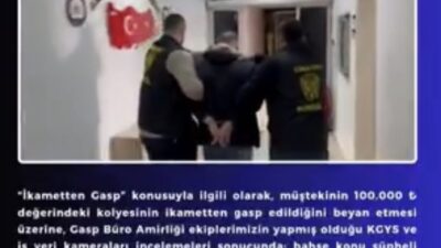 Bingöl ilinde, bir evden kolye çalma suçundan aranan şüpheli nihayet