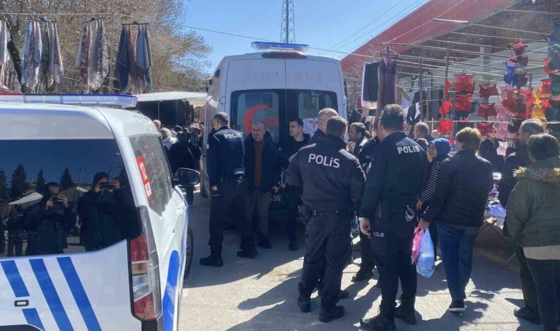 Bolu’da İhsaniye Mahallesi’ndeki bir pazarda, alacak verecek meselesi yüzünden karşılaşan