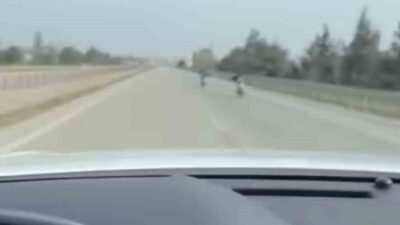 Bursa’da bir karayolunda çekilen videolar, trafikteki tehlikeyi bir kez daha