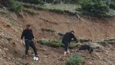 Sason ilçesine bağlı Kaşyayla köyünde yaşanan bir olayda, çamurda mahsur