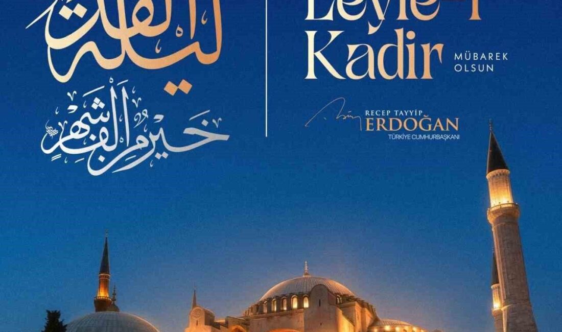 Cumhurbaşkanı Recep Tayyip Erdoğan, Kadir Gecesi’ni kutlayarak Türk milleti ve