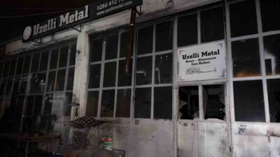 Lüleburgaz ilçesine bağlı sanayi sitesindeki bir demir atölyesinde meydana gelen