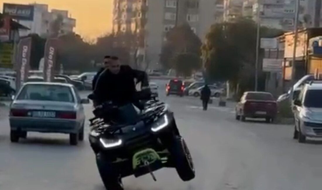 Bornova ilçesinde, ATV ile drift yaparken yakalanan sürücüye ağır bir