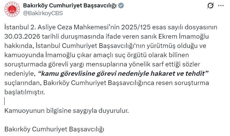 Ekrem İmamoğlu, İstanbul Büyükşehir Belediye Başkanlığı görevinden alınıp tutuklandıktan sonra,