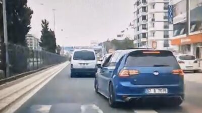 Elazığ’da trafikte makas atarak tehlikeli bir şekilde ilerleyen sürücü, Malatya
